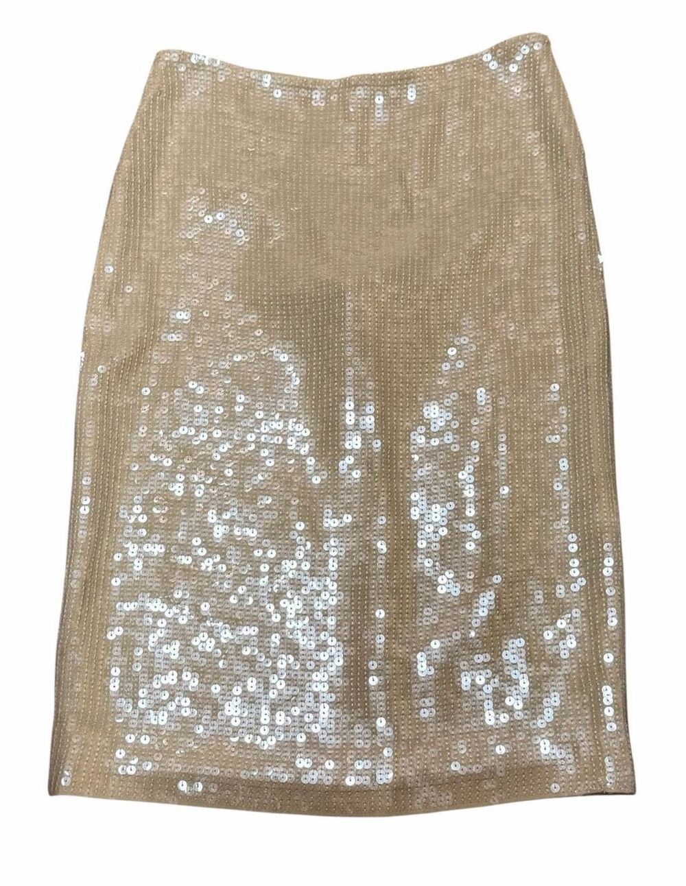 Nili Lotan Bonne Sequined Midi Skirt in Beige NWT Size 0 - Picture 5 of 10